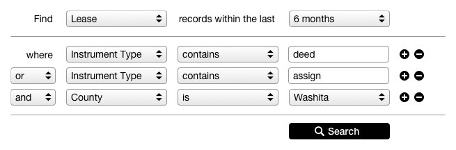 query builder, showing a mote complex query