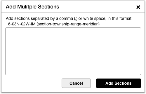 sections modal